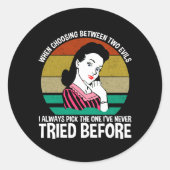 二つの害悪の中から選択するとき ラウンドシール (正面)