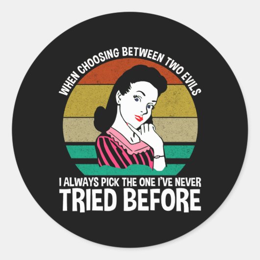 二つの害悪の中から選択するとき ラウンドシール (正面)