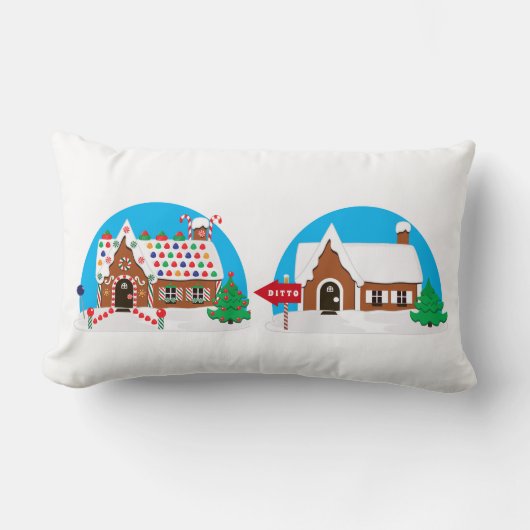 二つの家飾一つ、一つDittoサイン ランバークッション (正面)