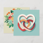 二つの心が一つに 招待状 (正面/裏面)