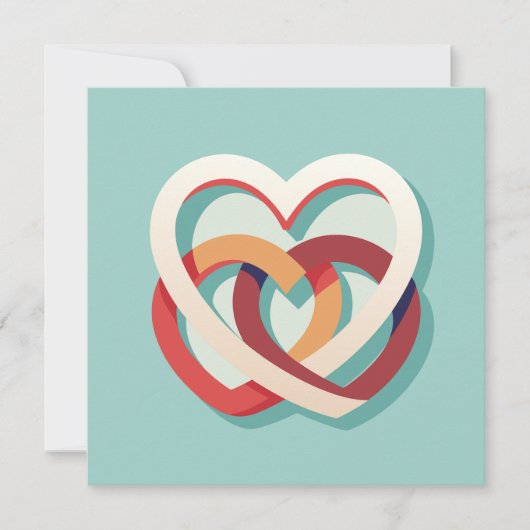 二つの心が一つに 招待状 (正面)