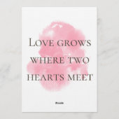 二つの心が出会うウェディング招待状 招待状 (裏面)
