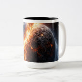 二つの惑星が衝突するとき ツートーンマグカップ (正面右)