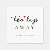 二つの日遠くにの結婚リハーサルディナー スタンダードカクテルナプキン (正面)