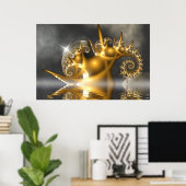 二つの月 ポスター (ホームオフィス)