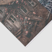 二つの森の中の古い家の画像 薄葉紙 (詳細)