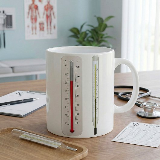 二つの温度計マグ コーヒーマグカップ