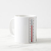 二つの温度計マグ コーヒーマグカップ (正面左)
