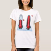 二つの温度計 Tシャツ (正面)