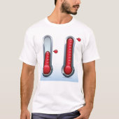 二つの温度計 Tシャツ (正面)