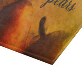 二つの熟した梨のゴールデンアート カッティングボード (角)