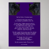 二つの狼チェロキー語の先住民アメリカのポスター ポスター (正面)