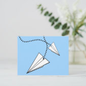 二つの紙飛行機 ポストカード (スタンド正面)