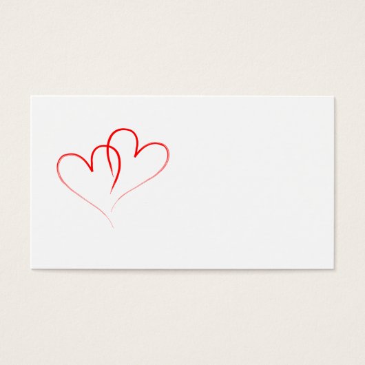 二つの赤いハートが絡み合う (正面)