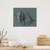 二つの足の勉強バイアルブレヒト ポスター (キッチン)