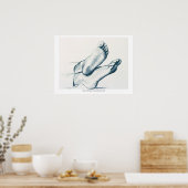 二つの足の勉強 ポスター (キッチン)