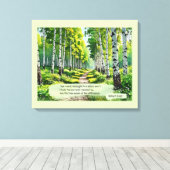 二つの道が森の中で分岐していた キャンバスプリント (インサイチュ (ウッドフロア))