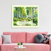 二つの道が森の中で分岐していた キャンバスプリント (インサイチュ (リビング))