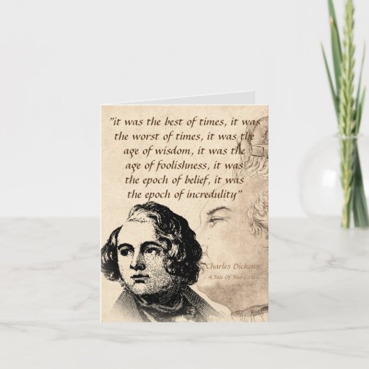 二つの都市の物語からの抜粋 カード (正面)