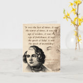 二つの都市の物語からの抜粋 カード (黄色い花)