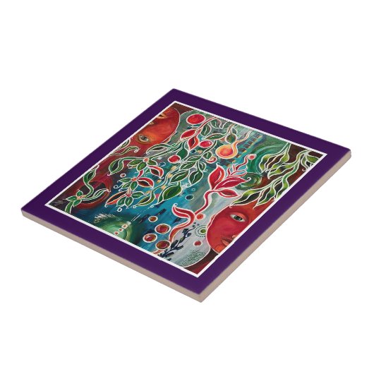 二つの顔絵を描の タイル (側面)