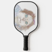 二つの顔、両方とも深刻(Art by R. Leah OShell) ピックルボールラケット (裏面)