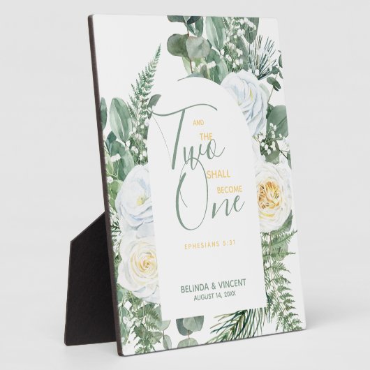 二つは一つの聖句結婚となる フォトプラーク (側面)