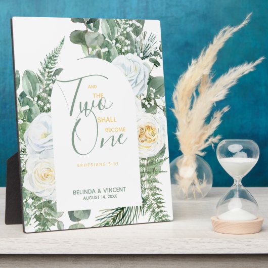 二つは一つの聖句結婚となる フォトプラーク (側面)