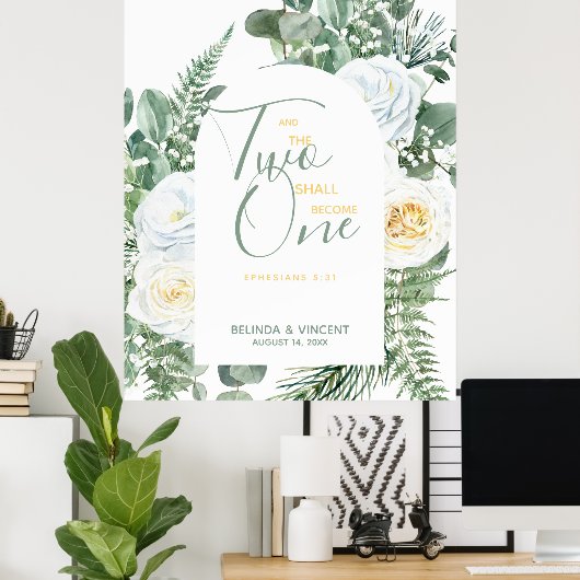 二つは一つの聖句結婚となる ポスター (ホームオフィス)