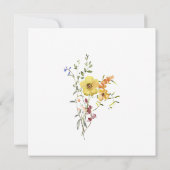 二つは一つの黄色い花バイブル結婚になる 招待状 (裏面)