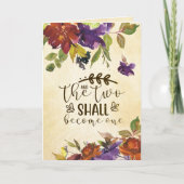 二つは聖書の一つのお祝結婚いになる カード (正面)