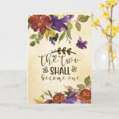 二つは聖書の一つのお祝結婚いになる カード (黄色い花)