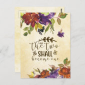 二つは聖書の一つのお祝結婚いになる ポストカード (正面/裏面)