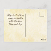 二つは聖書の一つのお祝結婚いになる ポストカード (裏面)