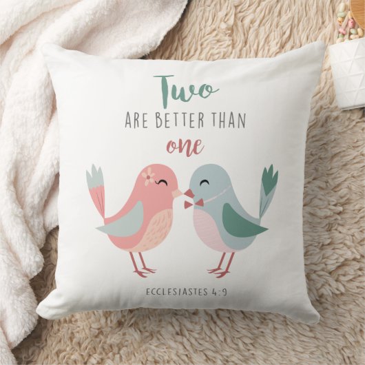二つは聖書の一つの詩の枕より良い クッション (ブランケット)