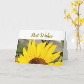 二つ折りグリーティングカード カード (黄色い花)