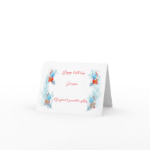 二つ折りグリーティングカード