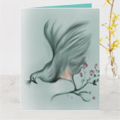 二つ折りグリーティングカード カード (黄色い花)