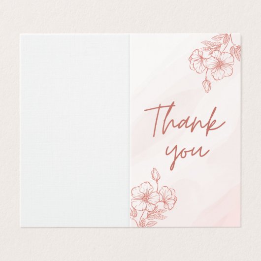 二つ折りサンキューカード (外部フラット)