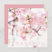 二つ折りサンキューカード:さくらんぼ花枝 サンキューカード (正面/裏面)