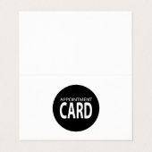 二つ折り予約カード 名刺 (外部フラット)