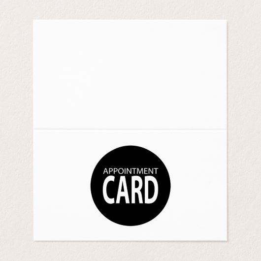 二つ折り予約カード 名刺 (外部フラット)