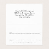 二つ折り予約カード 名刺 (内部フラット)