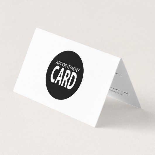 二つ折り予約カード 名刺 (正面)