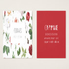 二つ折り名刺:「ヴィンテージの花」