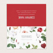 二つ折り名刺:「ヴィンテージの花」