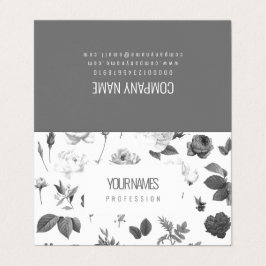 二つ折り名刺:「ヴィンテージの花」 名刺