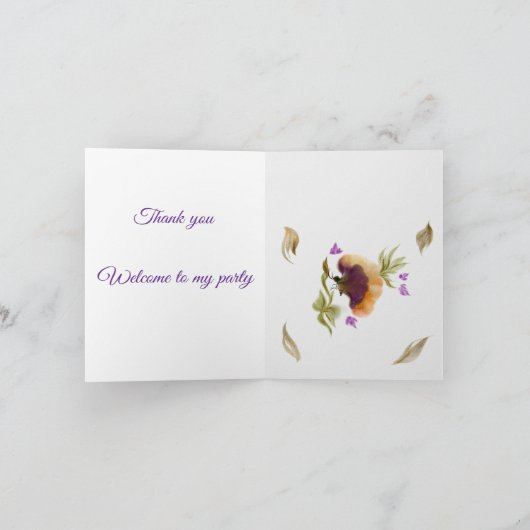 二つ折り招待状 招待状 (内部)