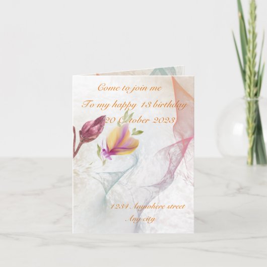 二つ折り招待状 招待状 (正面)