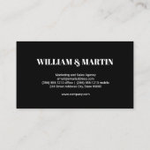 二イニシャルモノグラム | 幾何学的抽象芸術形状 名刺 (裏面)